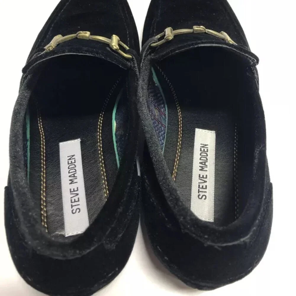 Steve Madden Men’s Madly, Black Slip-On Loafers, Size 9.5M